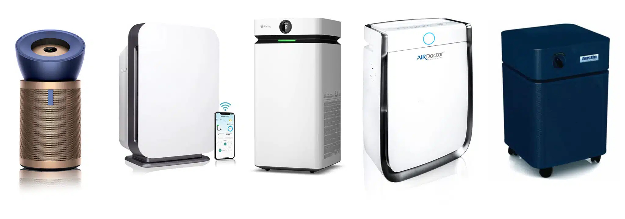 Array of different popular portable air purifiers | Whole-Home Air Purifier Arlington, TX